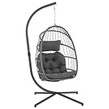 Yechen Indoor Outdoor Egg Hanging Chair with...