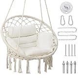 KROFEM Macrame Hammock Hanging Swinging Chair...