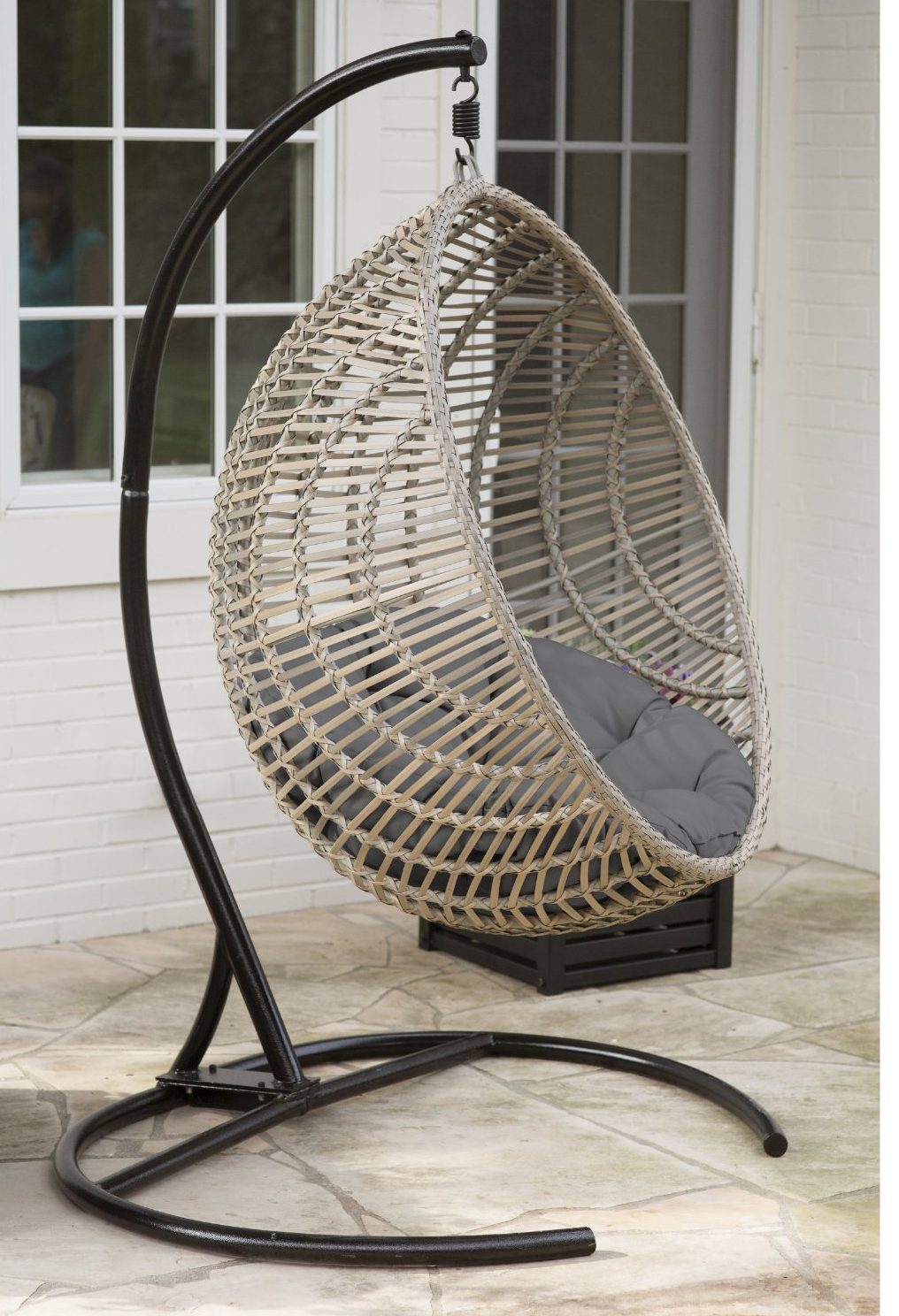 Outdoor Hanging Ball Chair with Stand