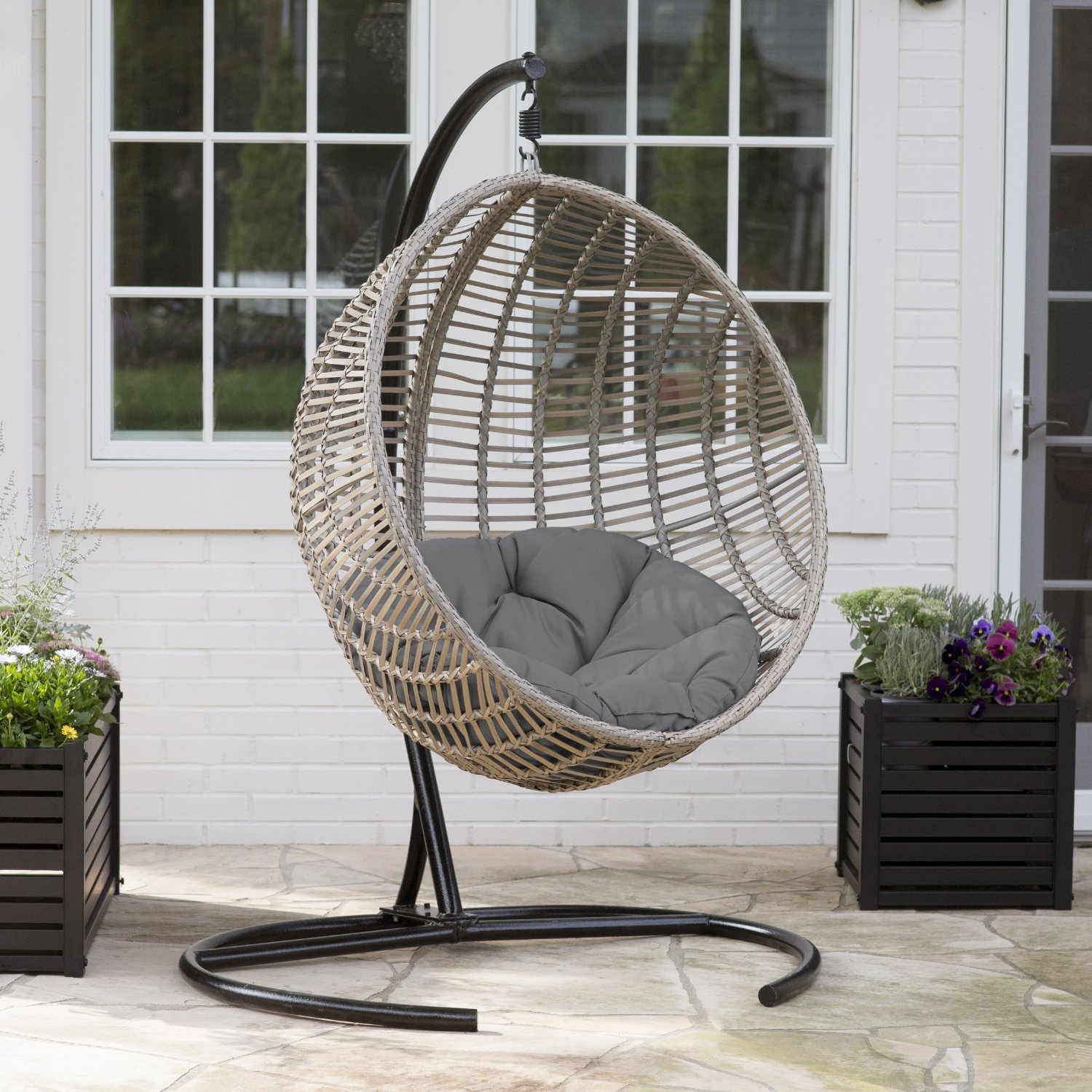 Outdoor Swing Chair with Stand by Island Bay