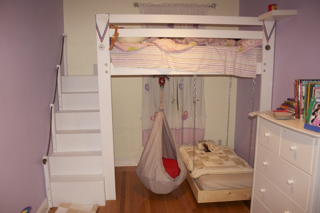 Hanging Chair Under The Loft Bed Or In, Hammock Under Bunk Bed