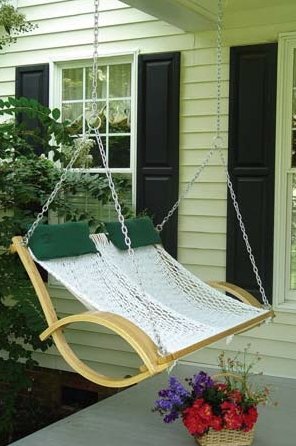 Pawleys Island Double Bent Arm Rope Porch Swing