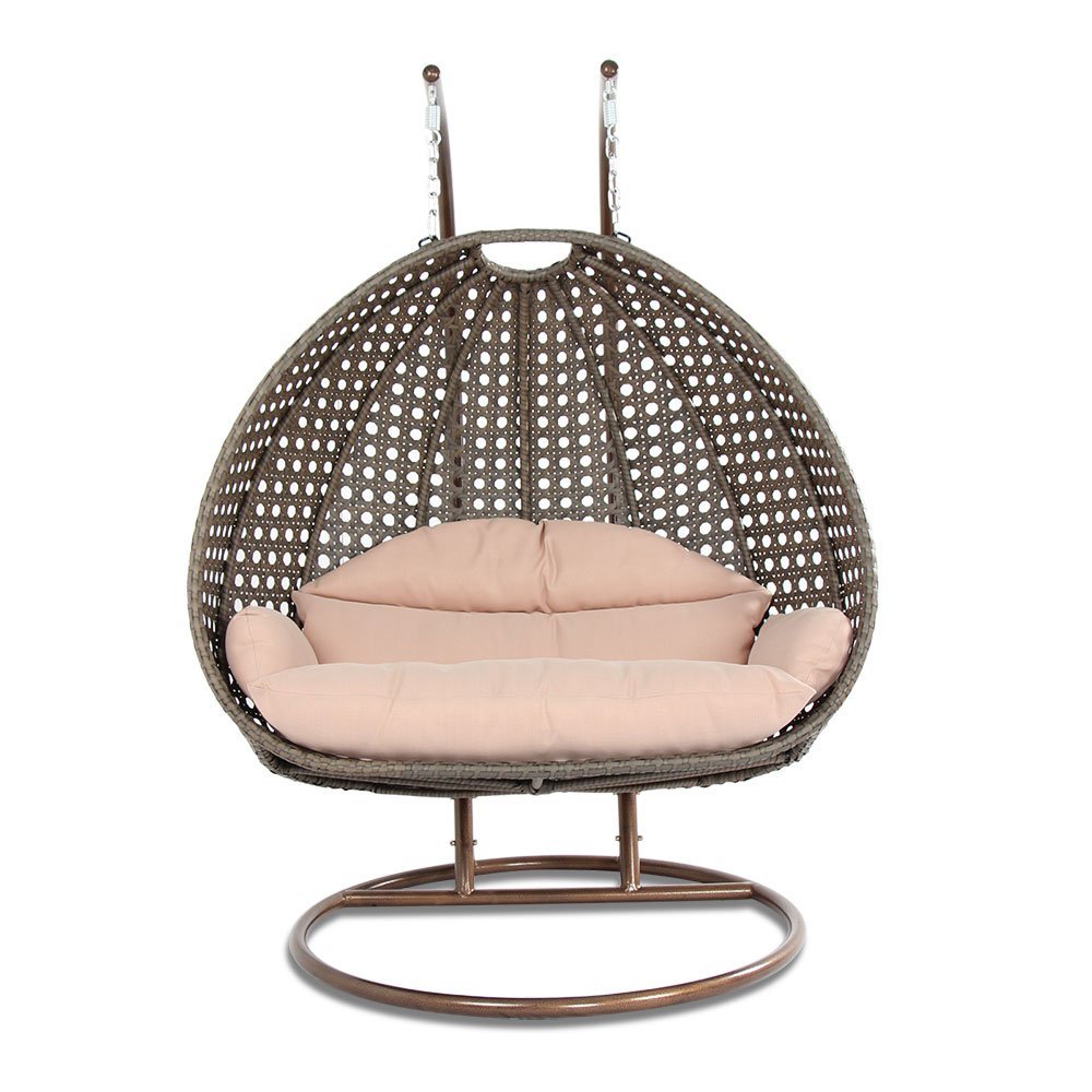 2 person wicker Swing Chair with stand