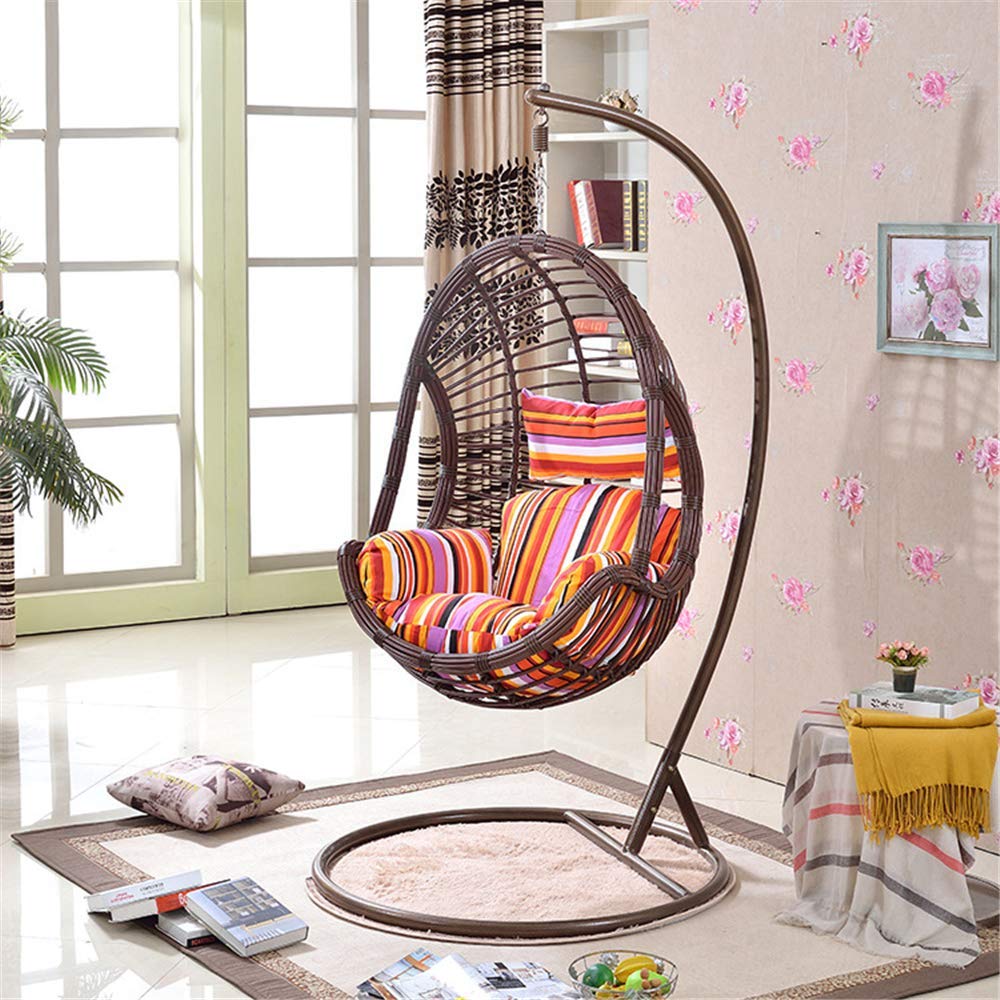 wicker-hanging-egg-chair-hammock-with-stand-in-living-room-with-colorful-cushion