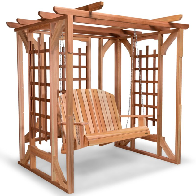 Cedar Arbor Swing Set for plants