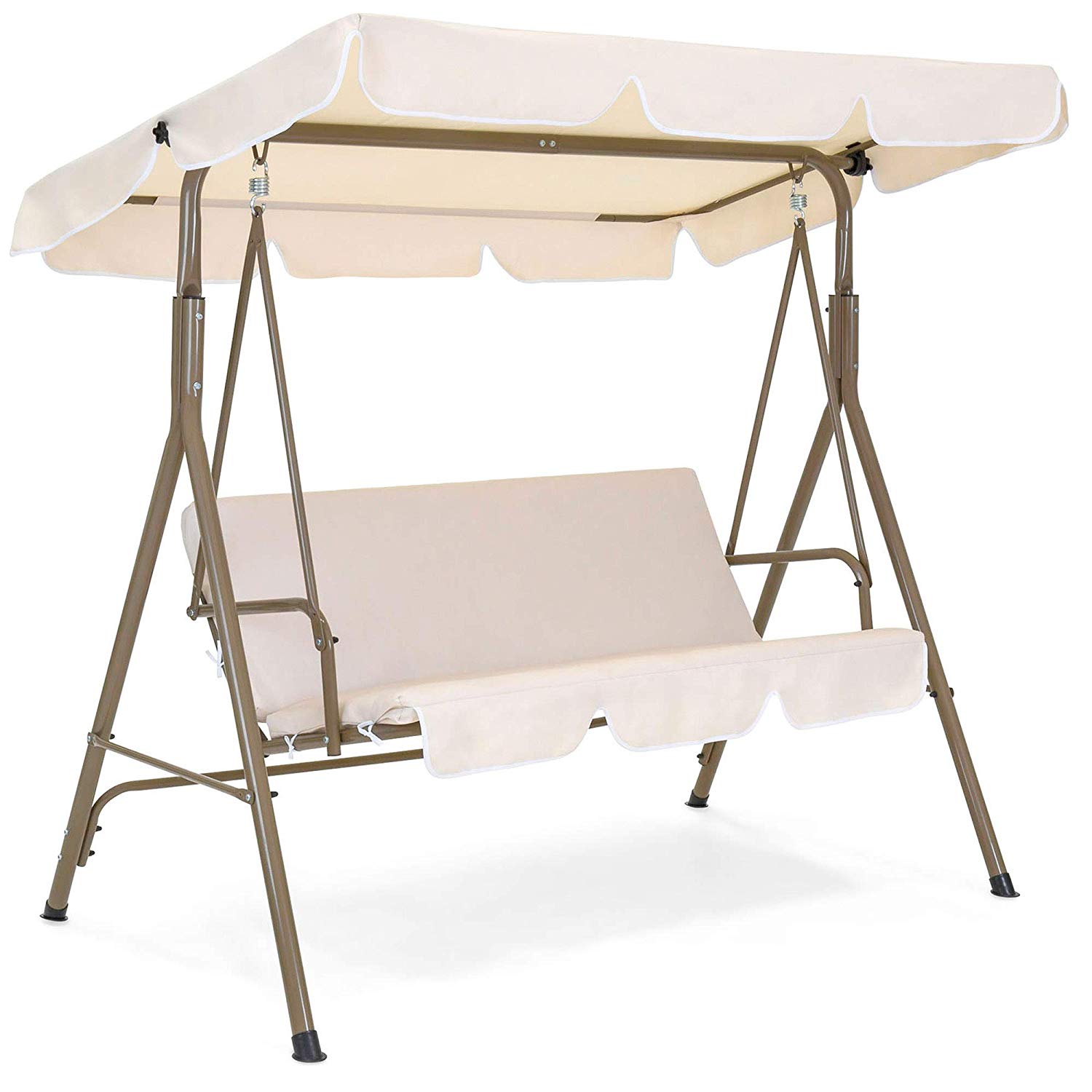 2-person patio swing with canopy and large seat
