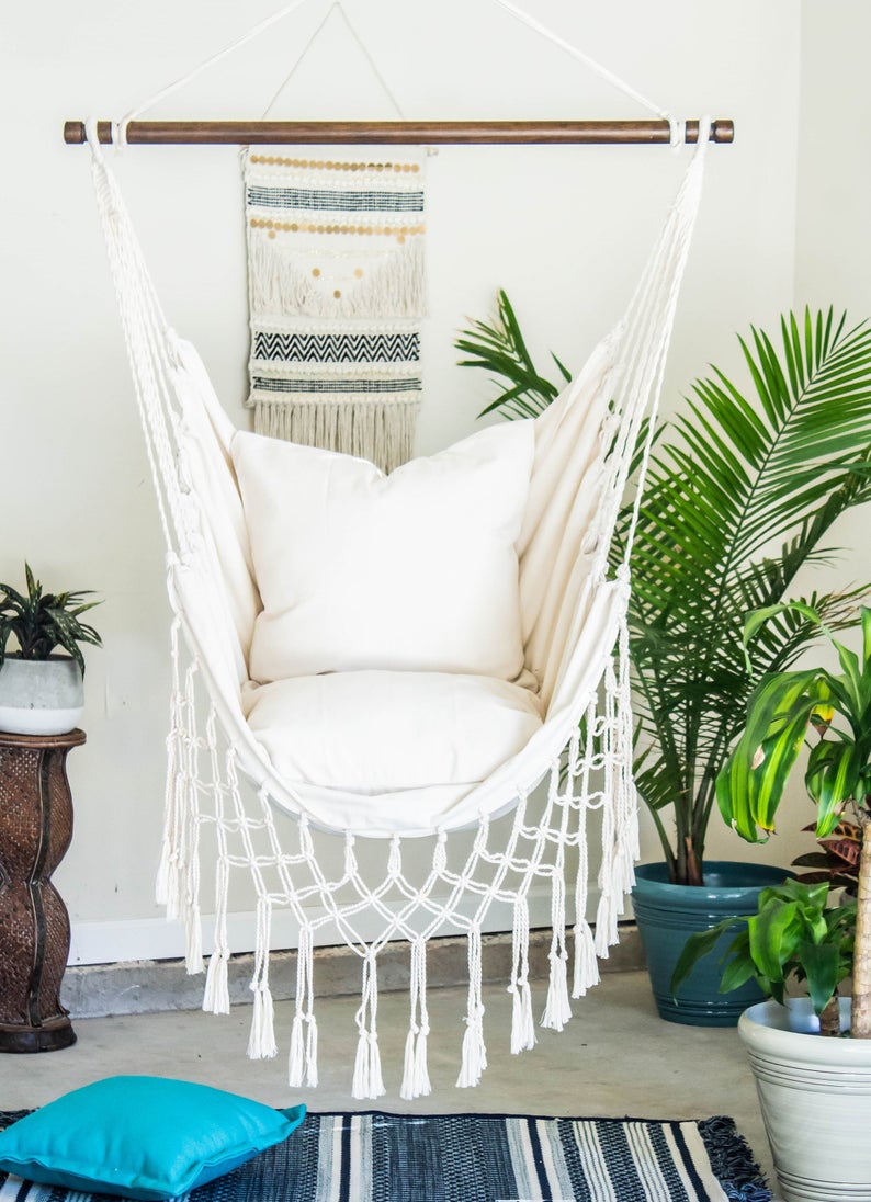 boho style indoor hammock chair