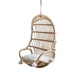 Hanging Swing Chair,Rattan Patio Hanging Chair with Cushion for Indoor Room image attachment (large)