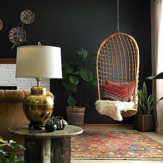 vintage-hanging-basket-rattan-swing-in-living-room-hanging-from-ceiling