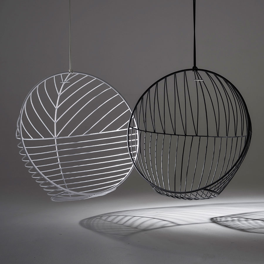 Bubble-hanging-swing-chairs-two-pieces-inspired-by-aarnio-eero-steel